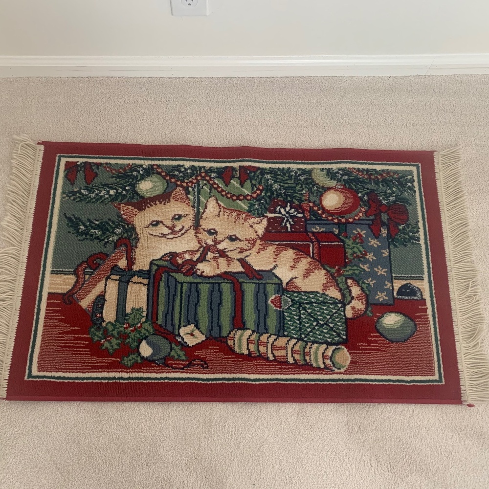 Kittens Christmas Area Rug